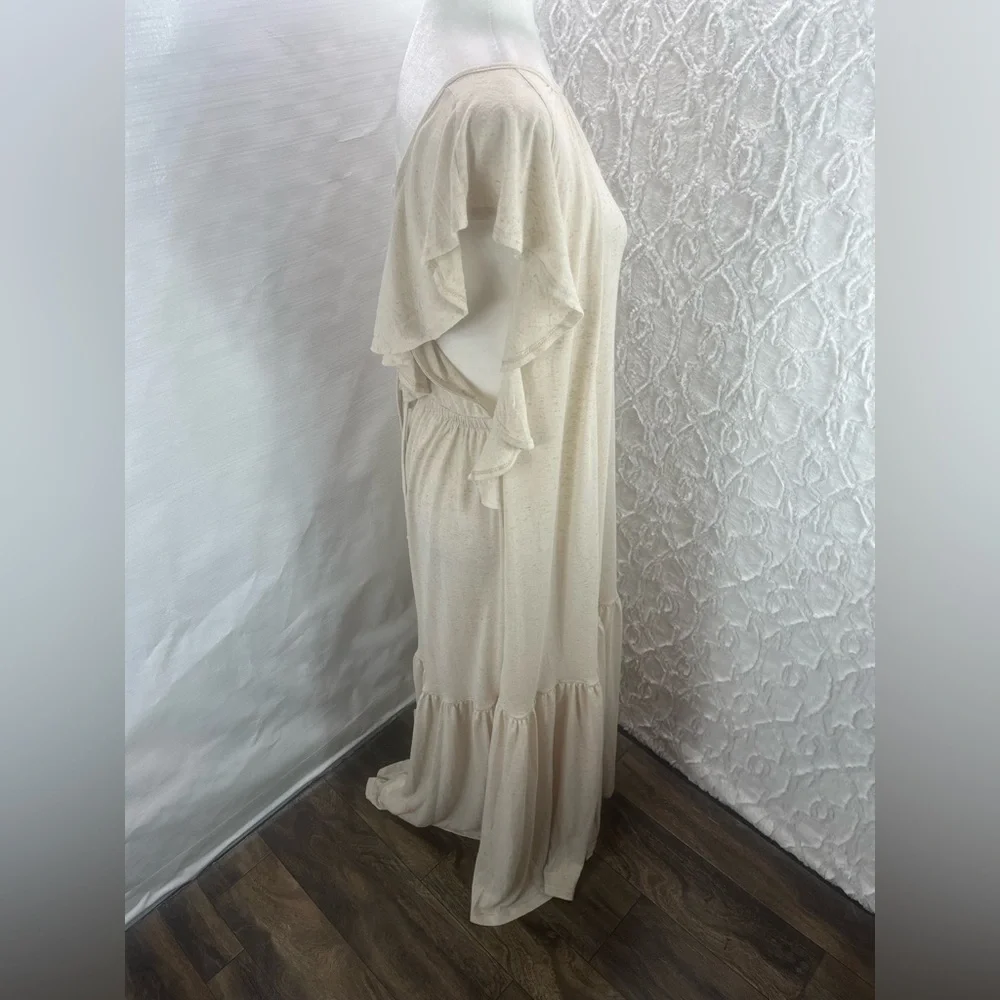 NWOT FP Free People Beach Terrazo Flounce Maxi Dress, XS Linen Blend Resort - Picture 8 of 11